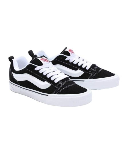 Mens Knu Skool Padded Suede Skate Shoes Black White Vans