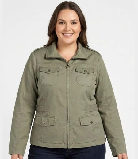Veste Saharienne Femme Grande Taille Modèle AXMANGA1