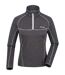 Sweat Cintré À Manches Longues Raglan Et Col Montant Zippé Yonder Femme Gris Foncé Blanc Regatta-1