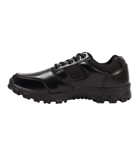 Mens Logo Leather Shoes Black Giorgio