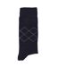 Chaussettes homme noires losanges gris