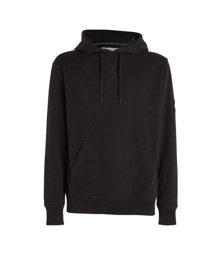 Mens Monogram Badge Hoodie Black Calvin Klein
