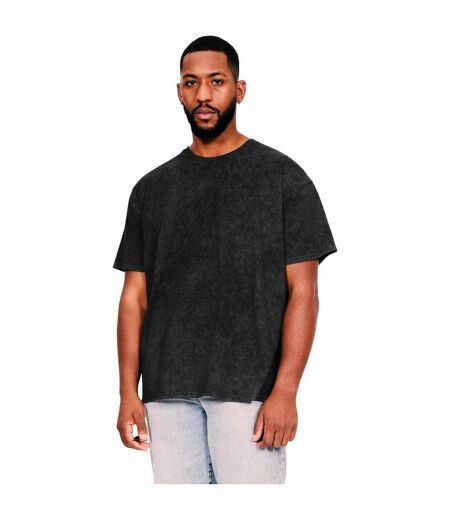 Unisex adult acid wash oversized t-shirt black Casual Classics