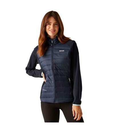 Womens/ladies Clumber V Hybrid Jacket Navy Icy Morn Regatta