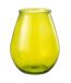 Vase Déco en Verre Stripe 35cm Jaune-1