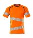 T-shirt Accelerate Safe Homme Orange Fluo Vert Kaki Foncé Mascot-1