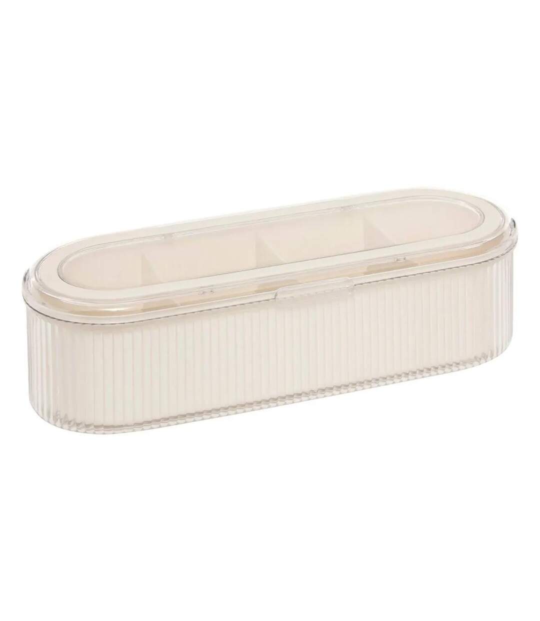 Boîte de Rangement 4 Compartiments Alba 27cm Beige-1
