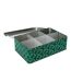 Boîte à Thé en Métal Ludique 20cm Vert-3