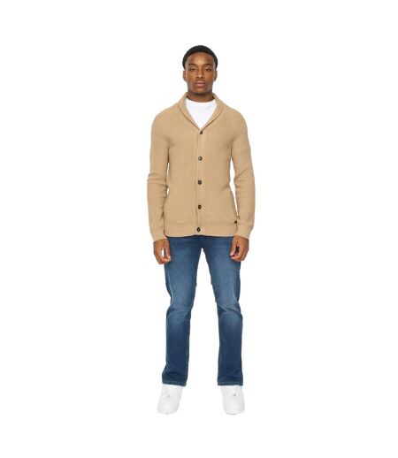 Cardigan Venosa Homme Beige Gris Duck And Cover
