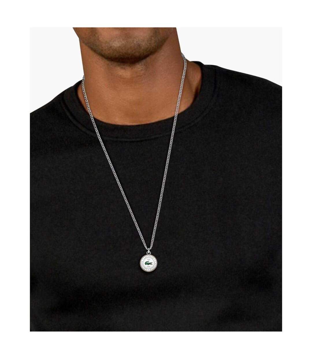 Mens Vigor Stainless Steel Necklace & Pendant One Size Silver Lacoste-4