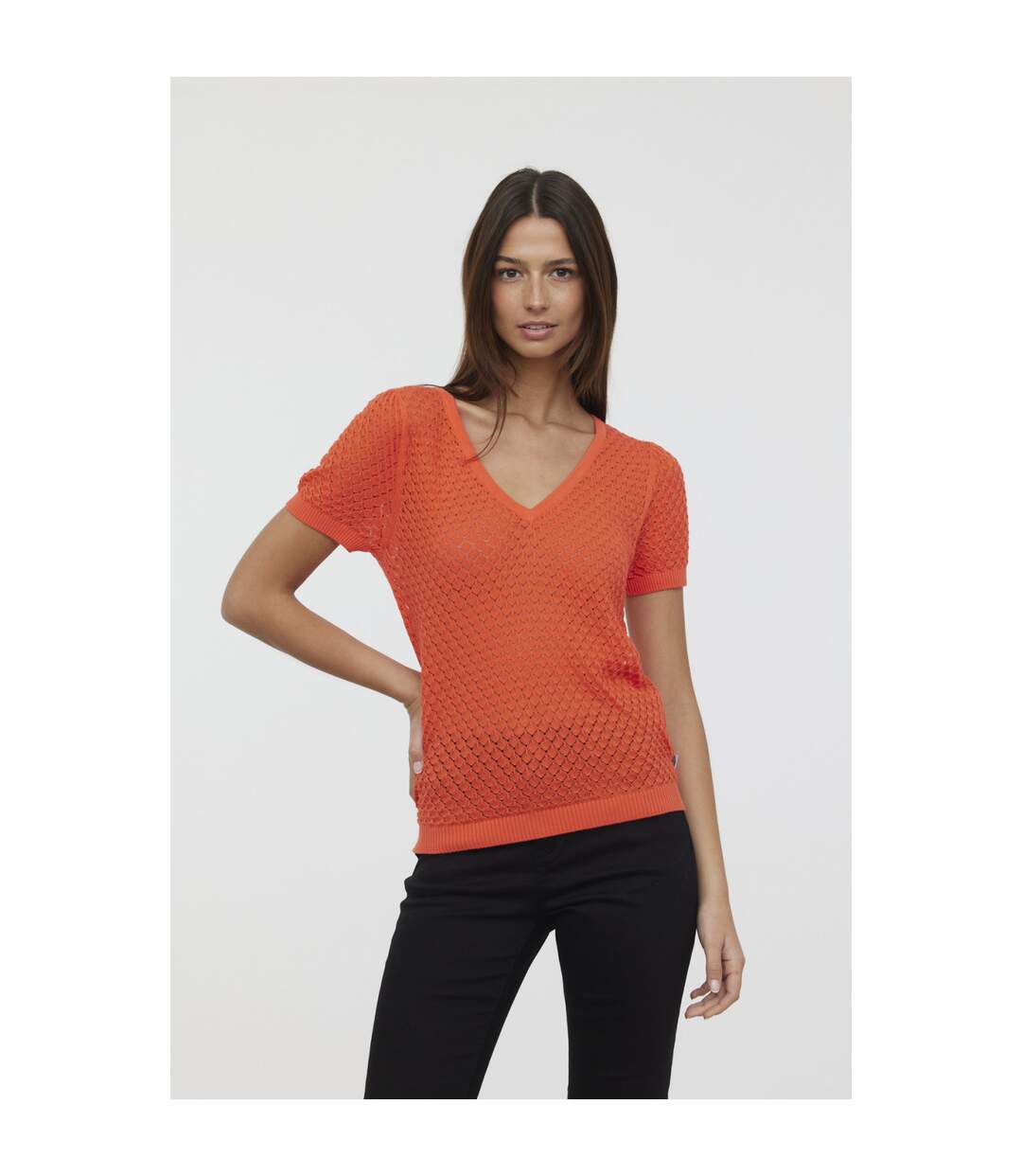 Pull manches courtes coton regular CABI-3