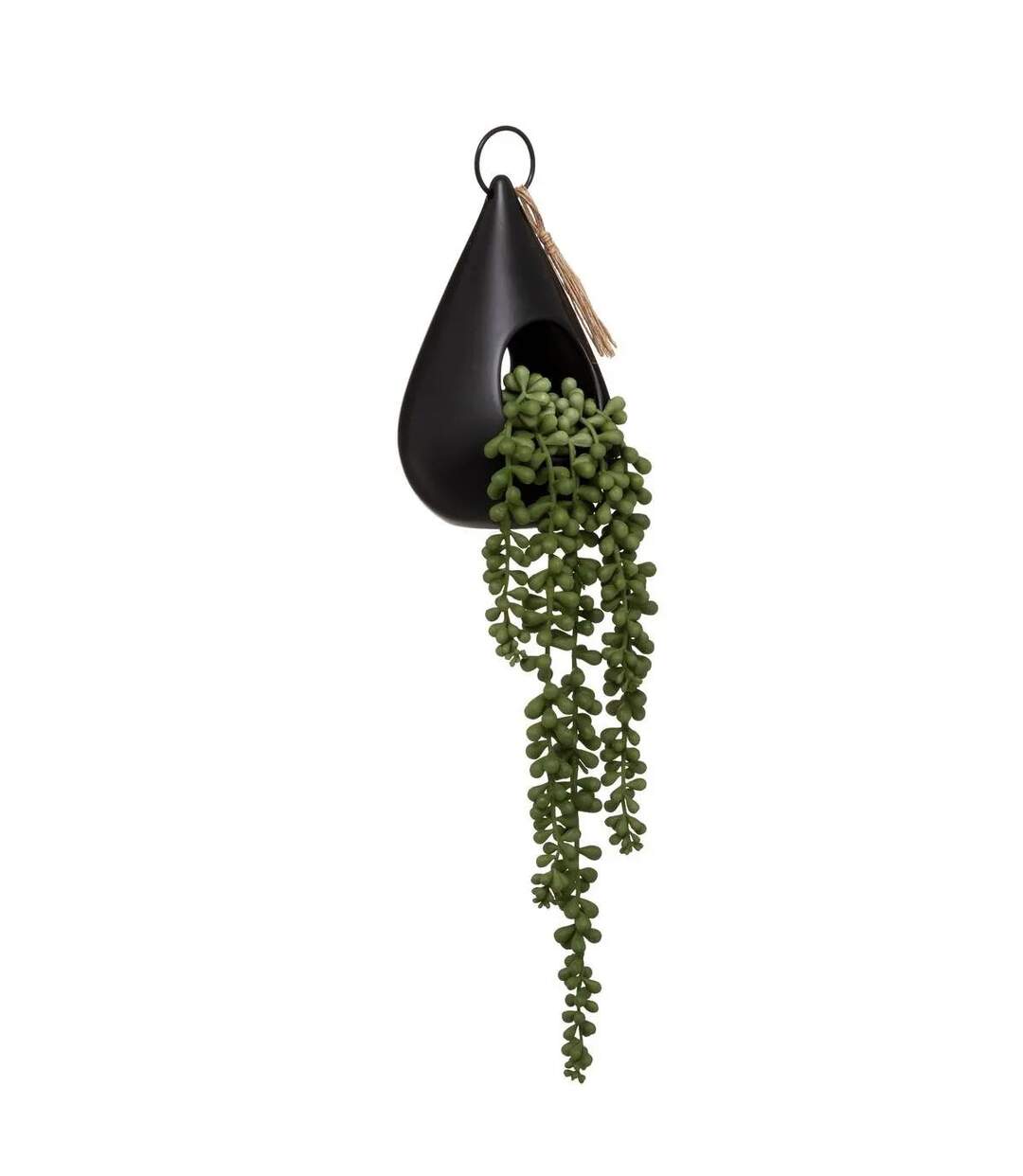Plante Artificielle Suspendue Tropique 50cm Noir-1