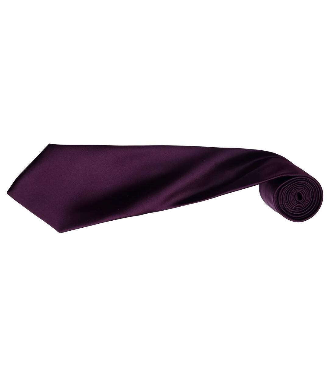 Lot de 2  Cravate unie homme taille unique aubergine Premier-2