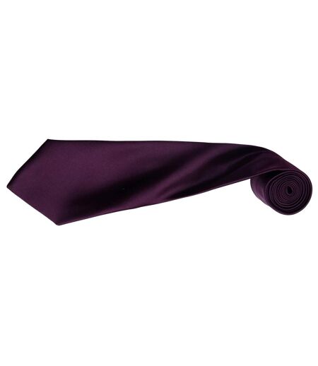 Lot de 2  Cravate unie homme taille unique aubergine Premier