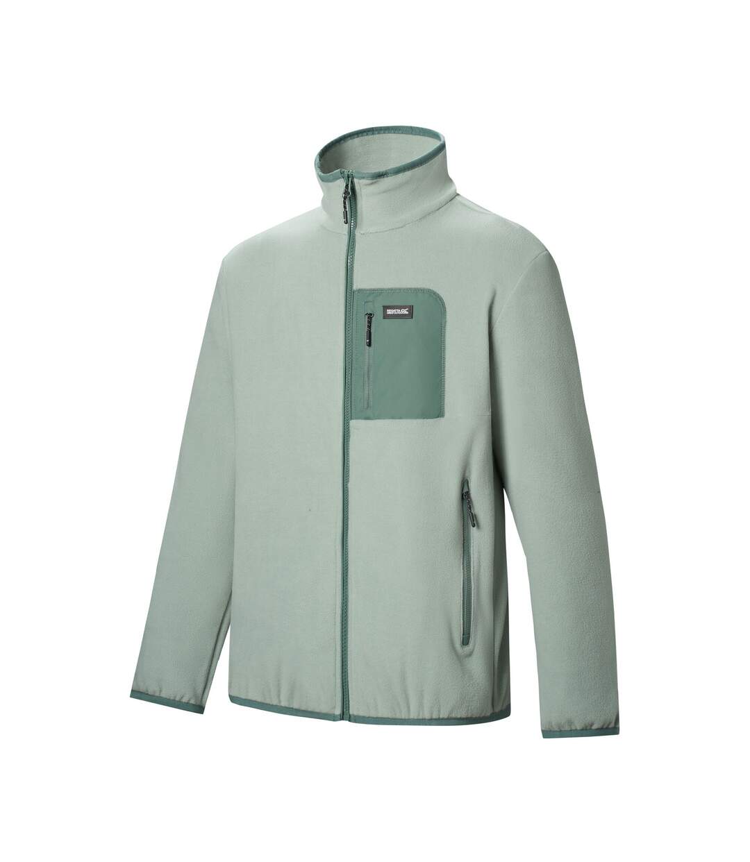 Veste Polaire À Col Montant Motif/style Détail Contrasté Frankie Homme Vert Pâle Vert Gris Foncé Regatta-4