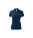 Womens/ladies Pique Polo Shirt Dark Blue Malfini-3