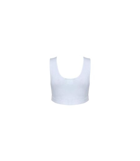 Skinni Fit Womens/Ladies Fashion Sleeveless Crop Top (White/White) - UTRW5493