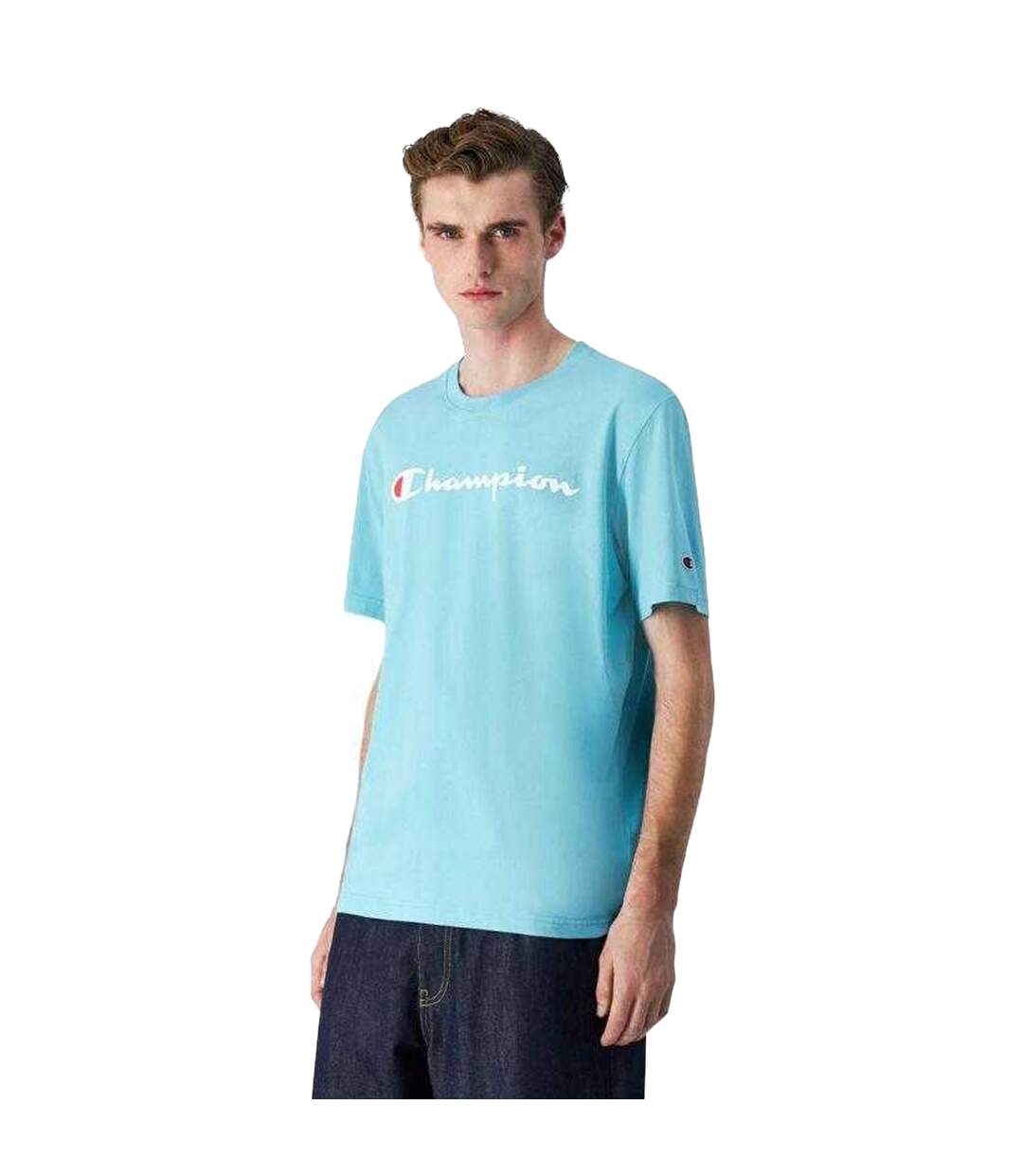 T-shirt Motif/style Logo Homme Bleu Champion-1