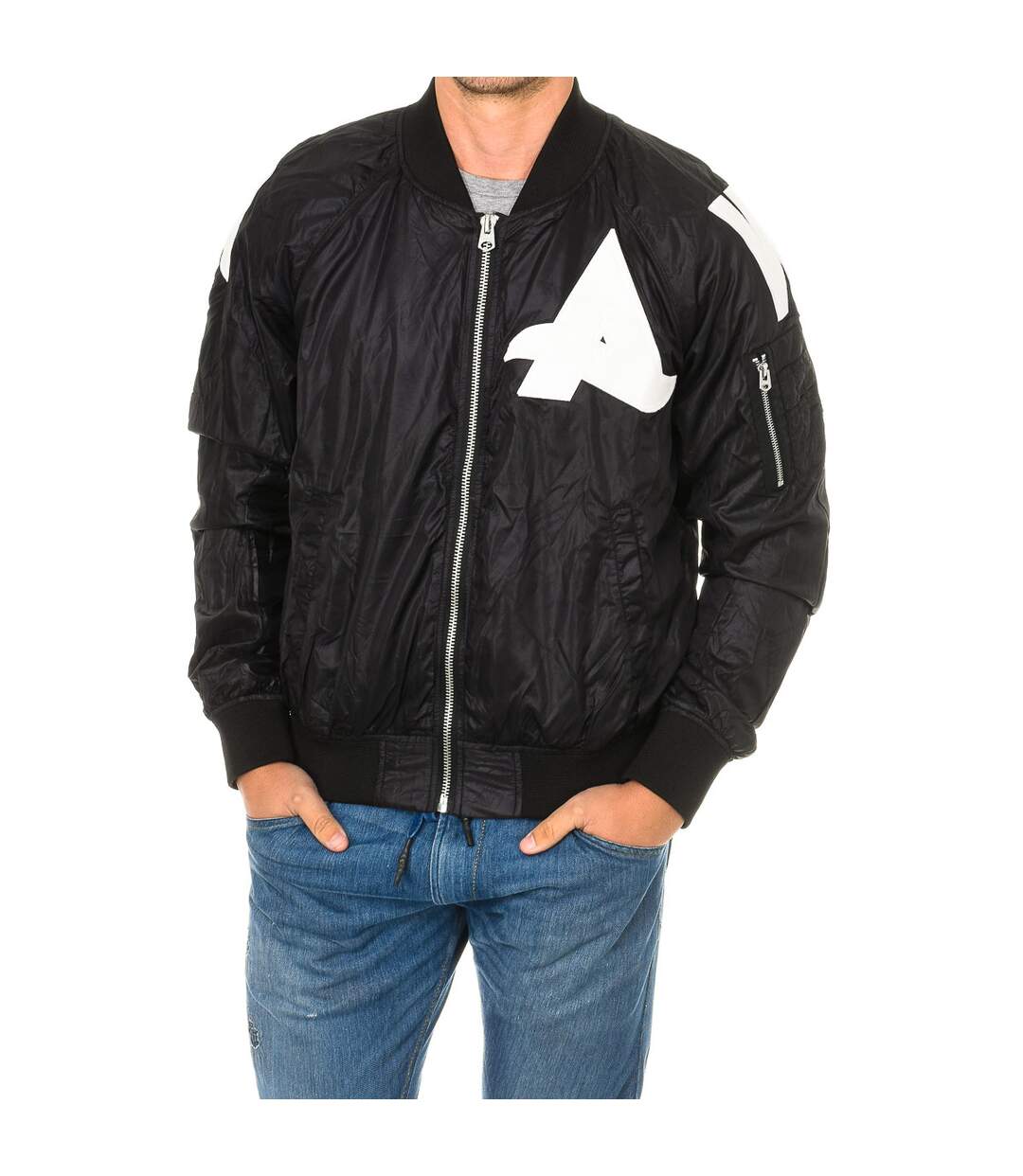 Bomber jacket with inner mesh lining D01610 man-1