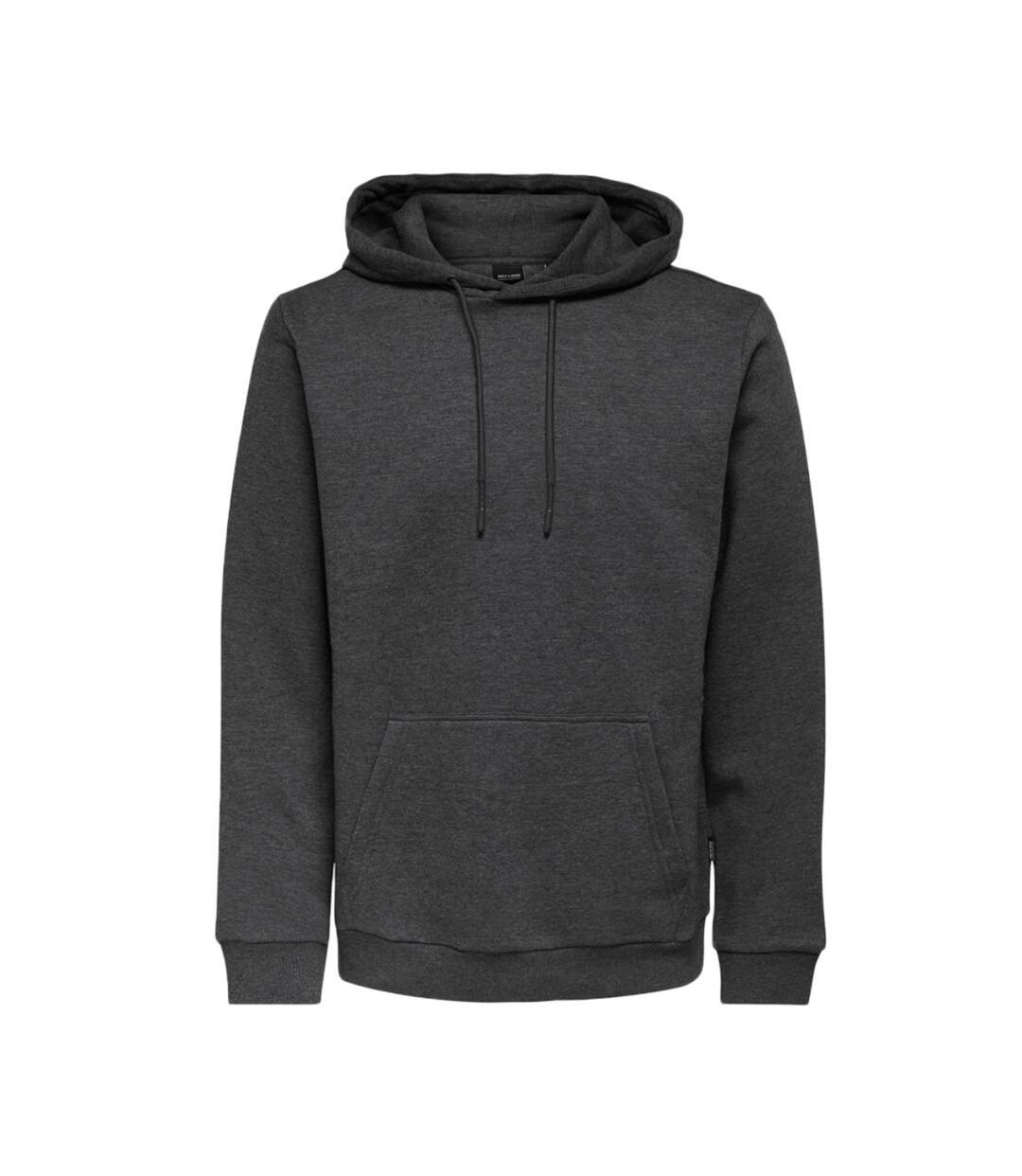 Sweat à capuche Gris Foncé Only & Sons Ceres-1