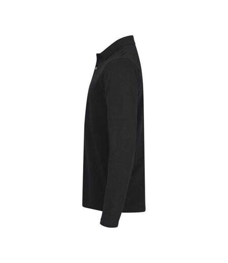 Polo Manches Longues Premium Homme Noir Clique