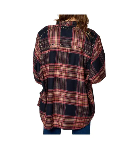 Chemise à carreaux marine/rose femme kaporal storm