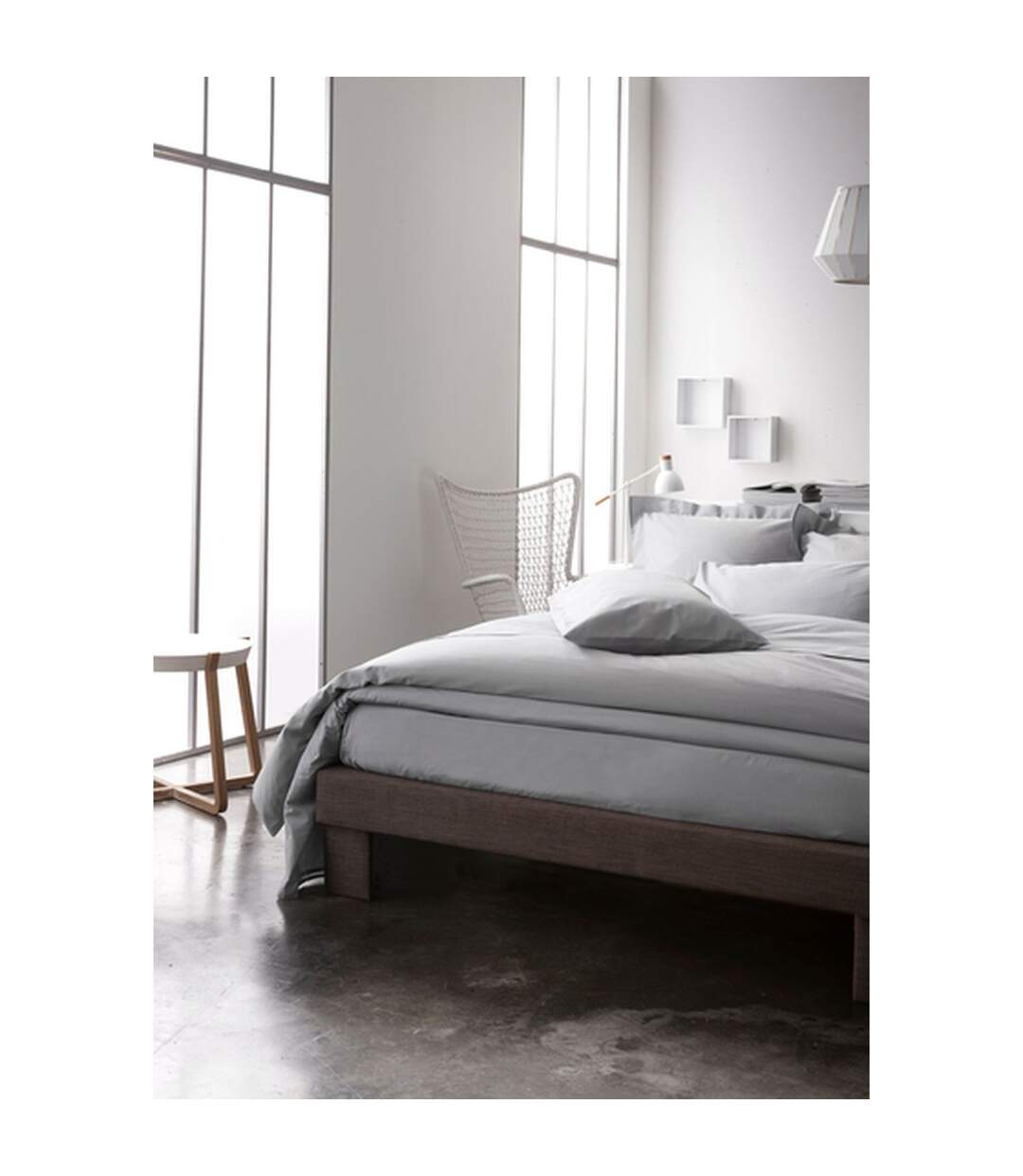 Housse de couette Zinc - 100% coton 57 fils - 240 x 260 cm - Gris