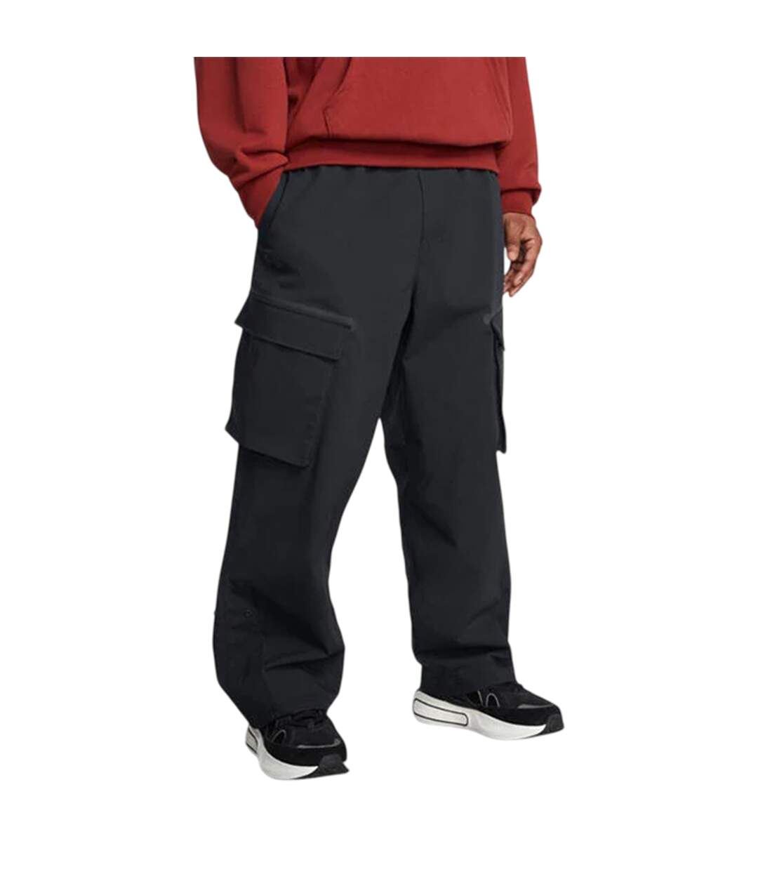 Mens Utility Loose Fit Cargo Jogging Bottoms Black Under Armour-3