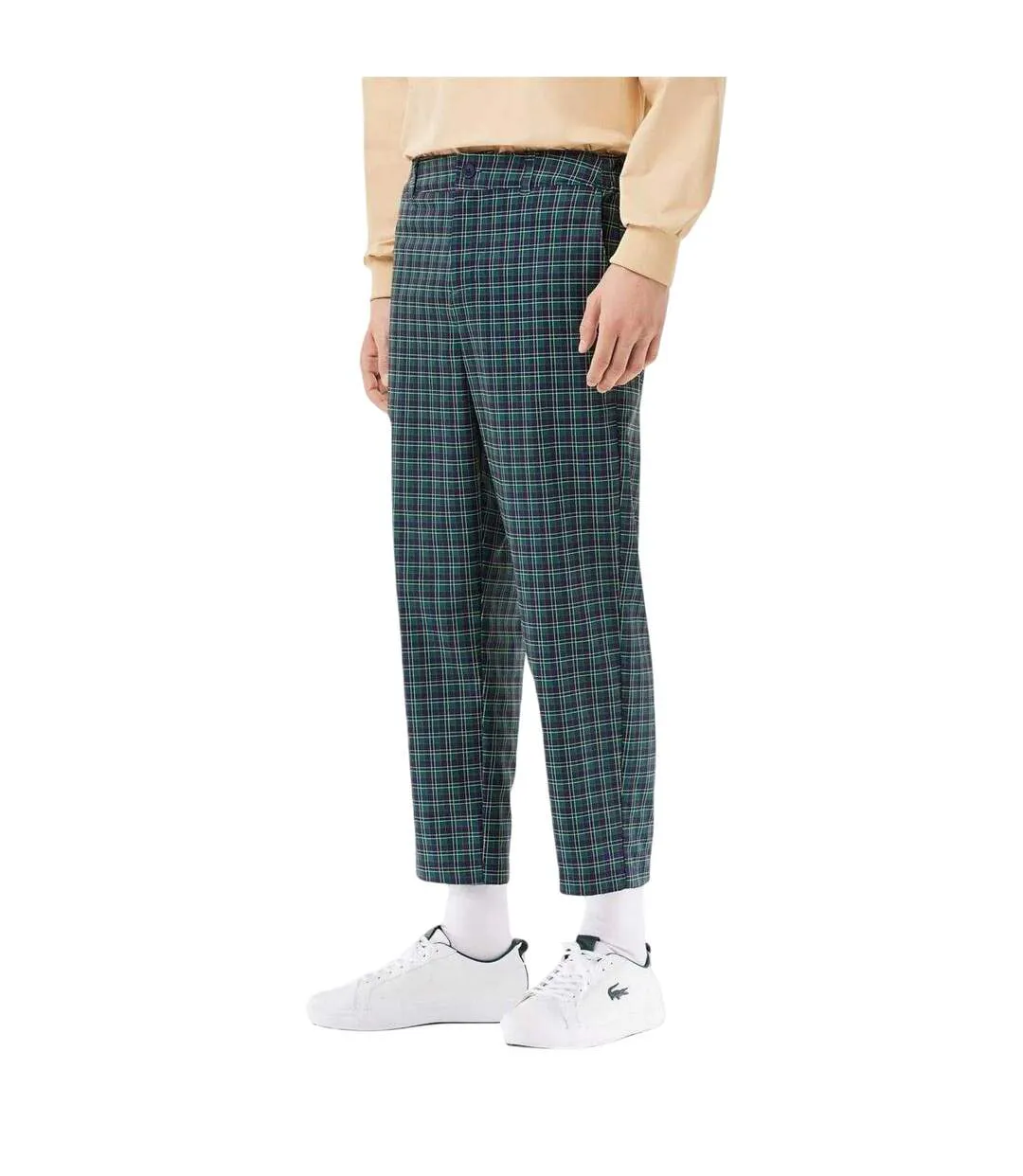 Pantalon Motif/style Imprimé Intégral Homme Bleu Marine Foncé Rouge Lacoste-2