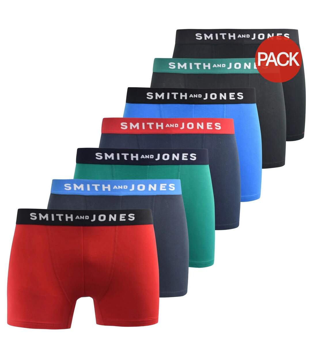 Pack of 7  Mens kesden boxer shorts  multicoloured Smith & Jones-1