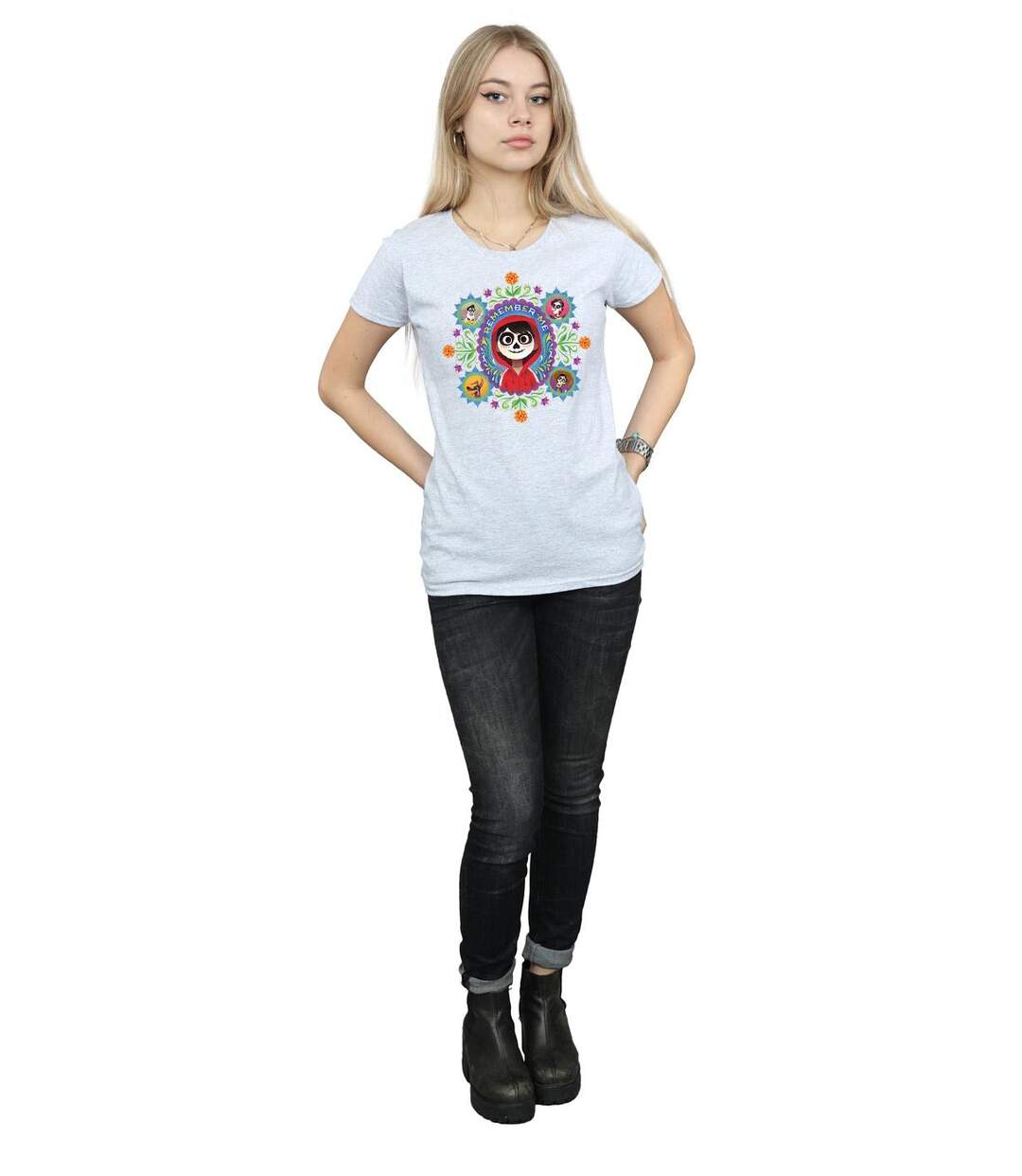 Disney - T-shirt COCO REMEMBER ME - Femme (Gris chiné) - UTBI14267-4