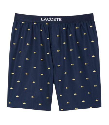 Short De Pyjama Motif/style Imprimé Intégral Homme Bleu Marine Lacoste