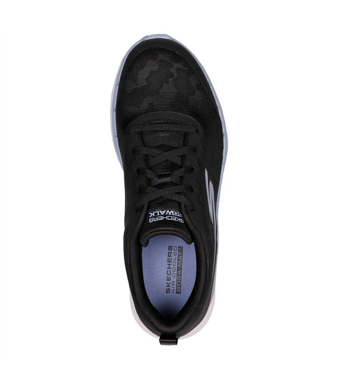 Womens/ladies Go Walk 6 Mesh Trainers Black Blue Skechers-3