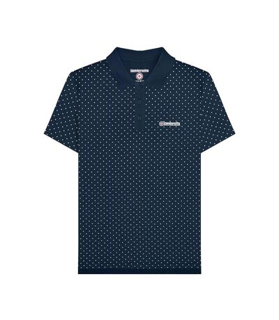 Mens Ss24 Polka Dot Polo Shirt Navy Lambretta