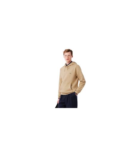Mens Basic Pullover Hoodie Beige Lacoste