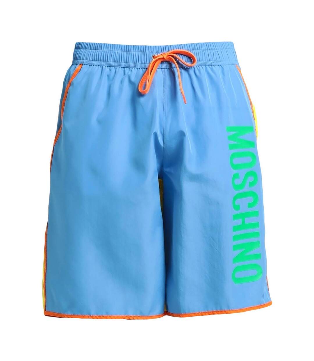 Mens Colour Block Swim Shorts Blue Moschino-2