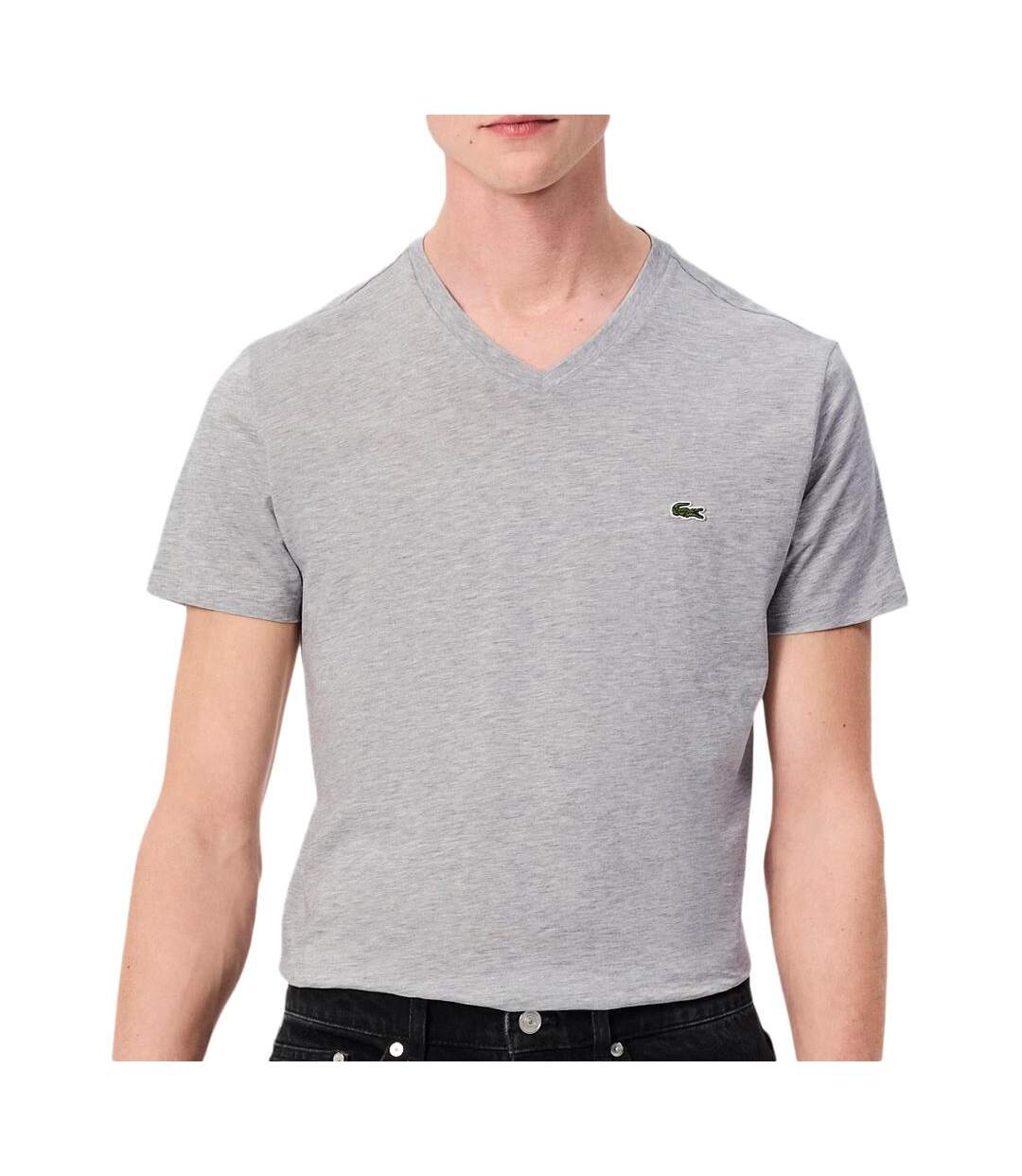 T-shirt gris homme lacoste th6710001 - l-1