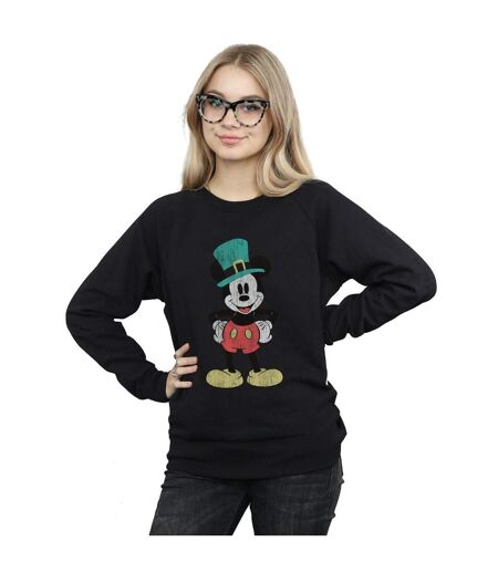 Disney Sweatshirt chapeau Mickey Mouse Leprechaun Femme/Ladies (Noir) - UTBI27951