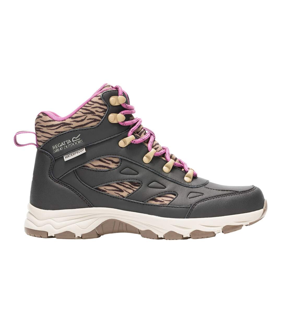 Chaussures Montantes De Marche Motif/style Zèbre Vendora Femme Marron Foncé Regatta-2