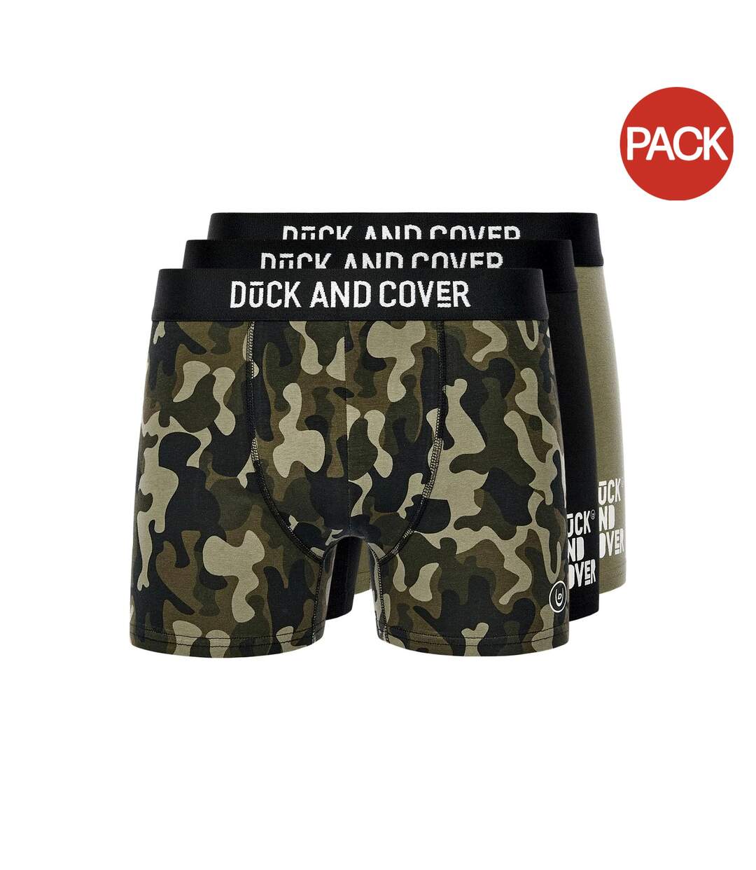 Pack of 3  Mens alizmo boxer shorts  green/black/white Duck and Cover