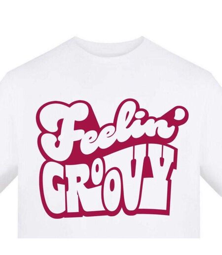 Mens Feelin Groovy T-shirt White AWD