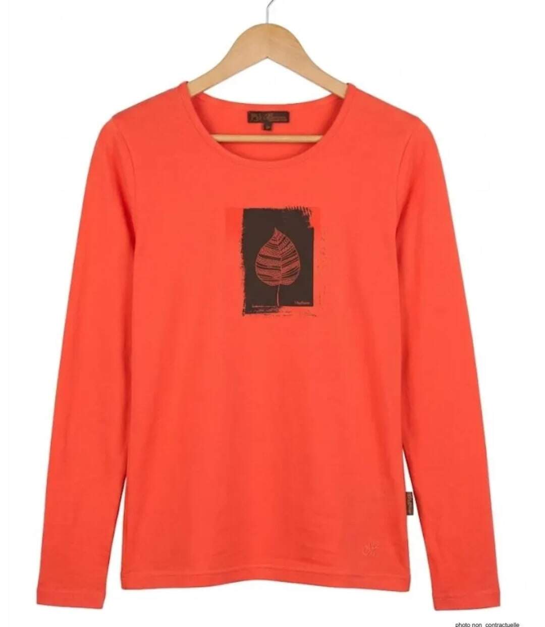 Mayflower NIKKI1 : Tee-shirt manches longues orange en coton au style vitaminé-2