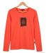 Mayflower NIKKI1 : Tee-shirt manches longues orange en coton au style vitaminé-2