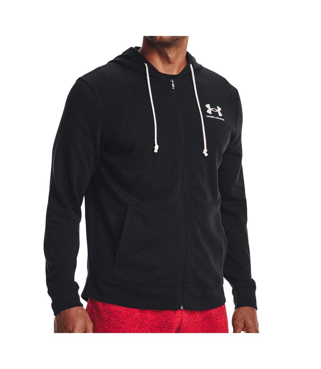 Veste zippé noire homme under armour rival-1