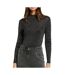 Pull noir brillant femme morgan coria-1