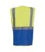 Yoko Mens Executive Mesh Hi-Vis Vest (Yellow/Royal Blue) - UTRW9240
