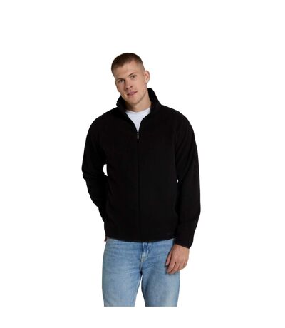 Mens Stockholm Full Zip Fleece Jacket Jet Black Mountain Warehouse