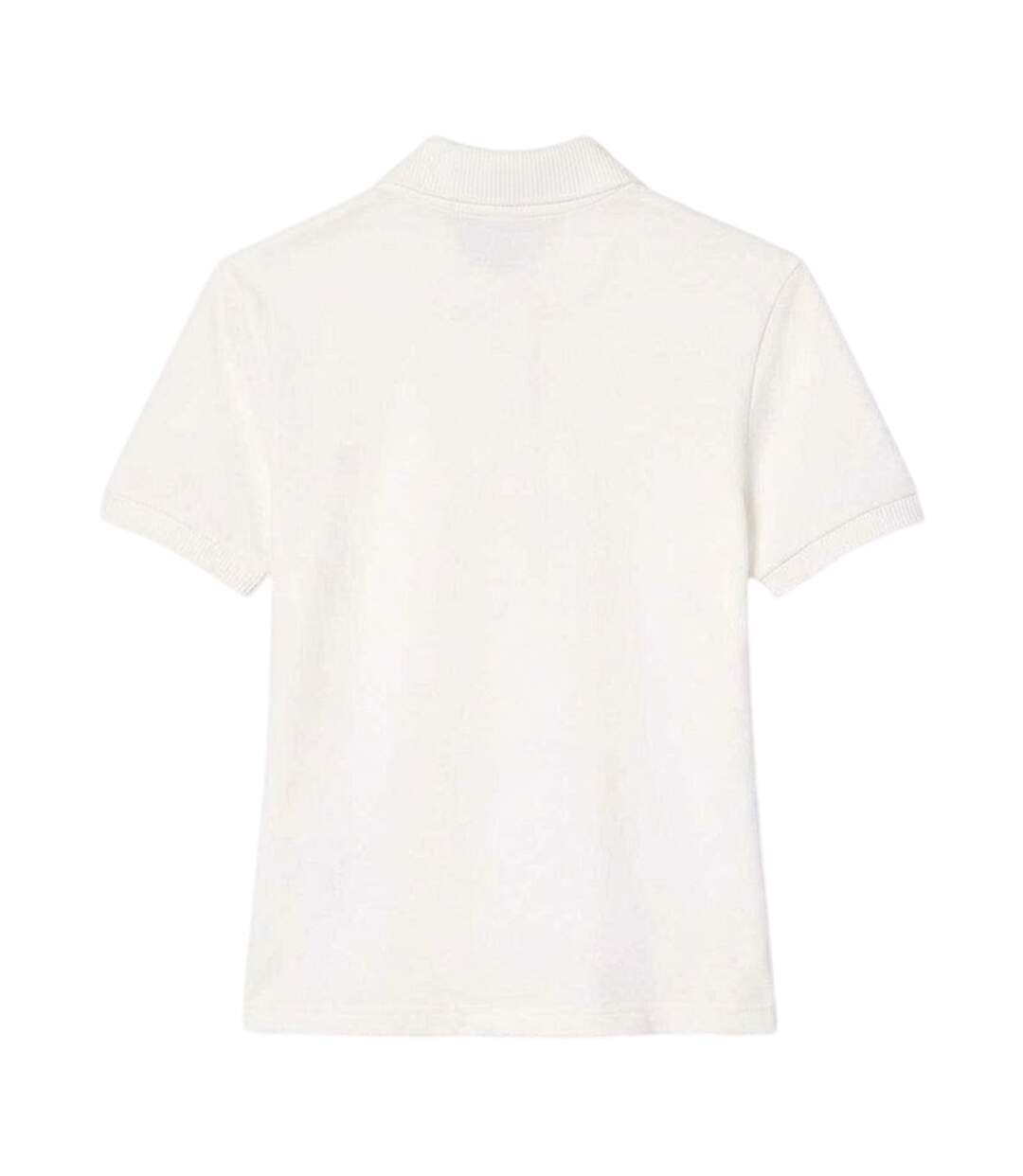 Womens/ladies Terry Slim Short-sleeved Polo Shirt Cream Lacoste-2