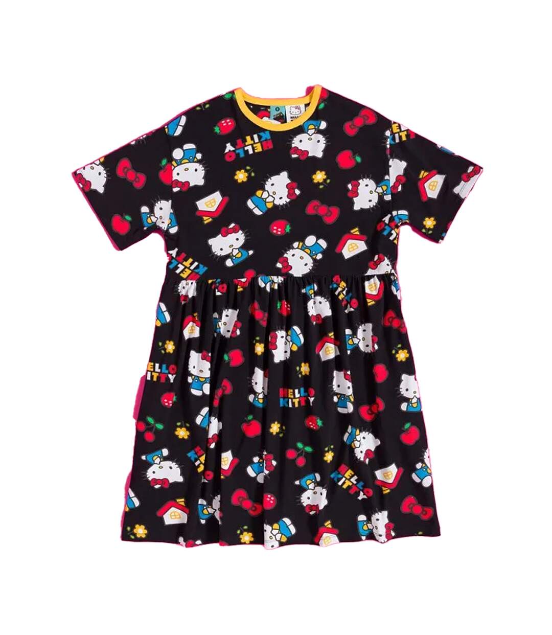 Robe Motif/style Imprimé Intégral Classic Femme Noir Hello Kitty-2