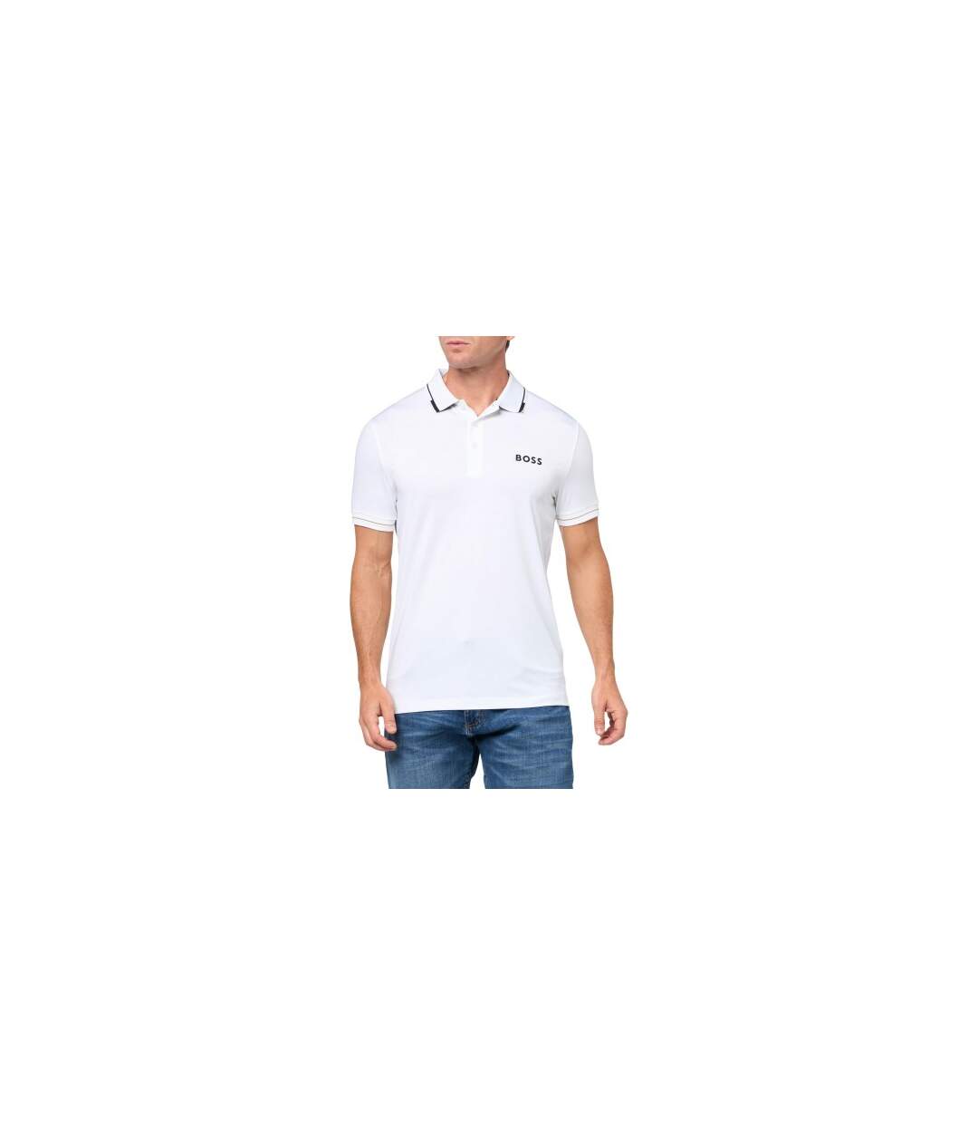 Polo Paul Homme Blanc Cassé Boss-1